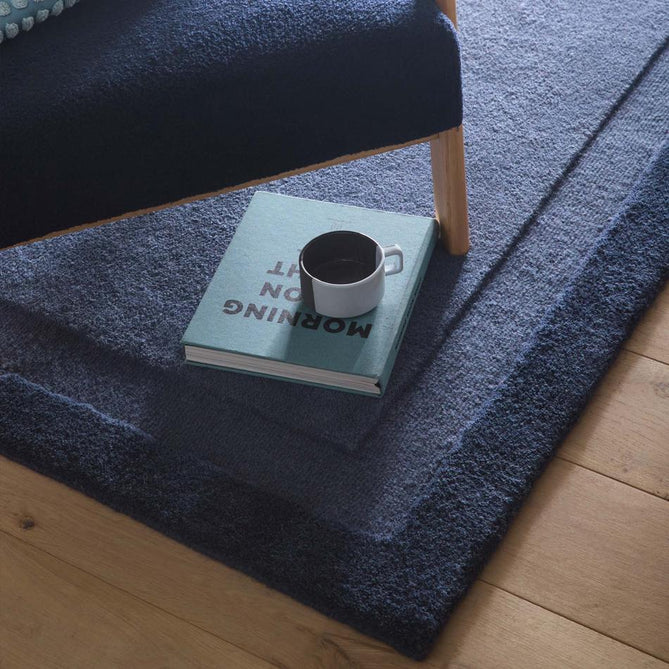 Stacked Border Evening Blue Rug-Origins-Rug Love - The Most Loved Rug Store