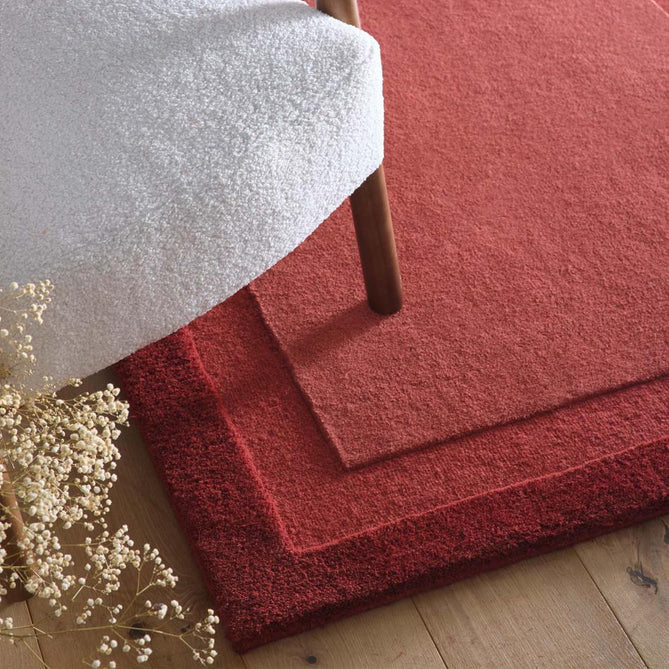 Stacked Border Wine Red Rug-Origins-Rug Love - The Most Loved Rug Store