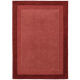 Stacked Border Wine Red Rug