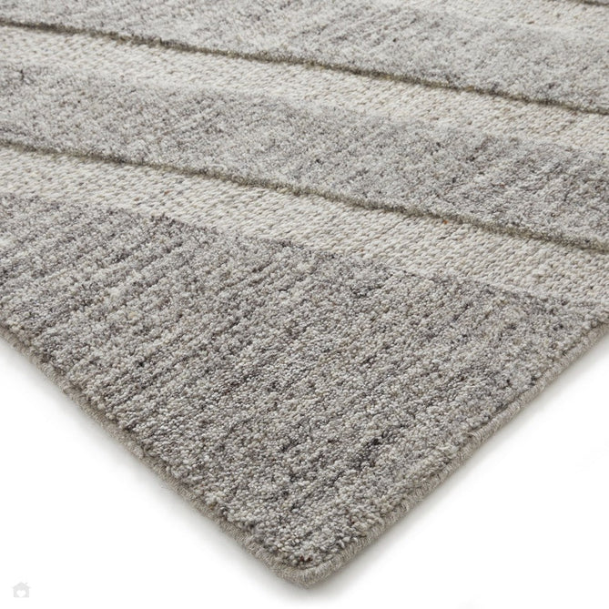 Stellar Arrow Modern Geometric Hand-Woven Sumak Style Textured Wool Loop Pile Grey Rug-Melrose-Rug Love - The Most Loved Rug Store