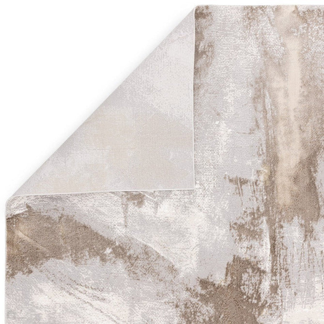 Stellar ST02 Modern Abstract Distressed Metallic Shimmer Hi-Low Textured Smooth Soft-Touch Polyester Low Profile Short Pile Beige/Grey/Cream Rug-Asiatic Carpets-Rug Love - The Most Loved Rug Store