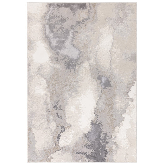 Stellar ST03 Modern Abstract Distressed Metallic Shimmer Hi-Low Textured Smooth Soft-Touch Polyester Low Profile Short Pile Beige/Grey/Cream Rug-Asiatic Carpets-Rug Love - The Most Loved Rug Store