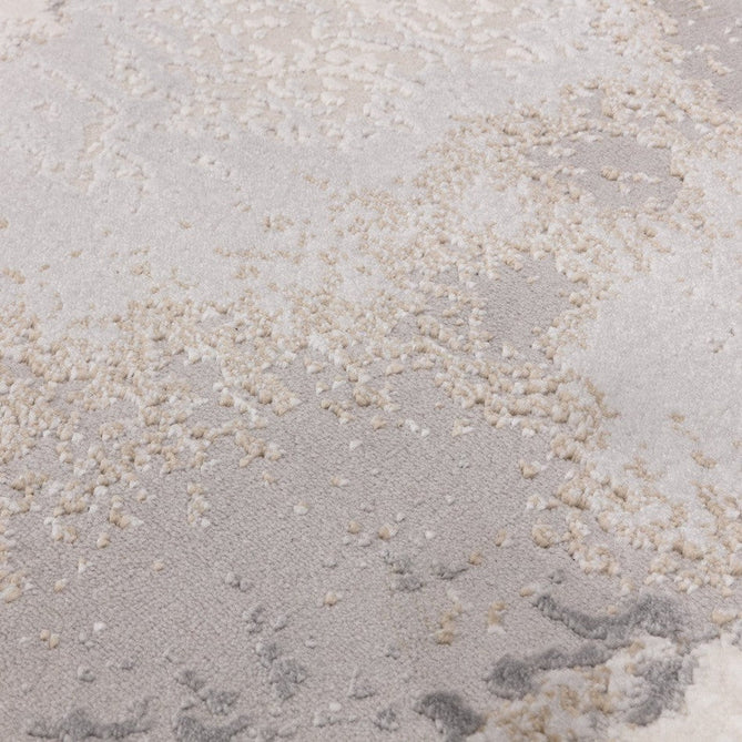Stellar ST03 Modern Abstract Distressed Metallic Shimmer Hi-Low Textured Smooth Soft-Touch Polyester Low Profile Short Pile Beige/Grey/Cream Rug-Asiatic Carpets-Rug Love - The Most Loved Rug Store