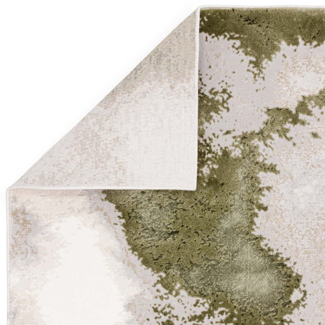 Stellar ST04 Modern Abstract Distressed Metallic Shimmer Hi-Low Textured Smooth Soft-Touch Polyester Low Profile Short Pile Grey/Cream/Beige/Green Rug-Asiatic Carpets-Rug Love - The Most Loved Rug Store