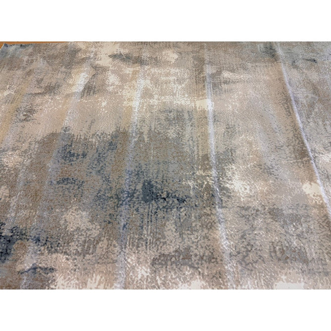 Stellar ST05 Modern Abstract Distressed Metallic Shimmer Hi-Low Textured Smooth Soft-Touch Polyester Low Profile Short Pile Blue/Grey/Cream/Beige Rug-Asiatic Carpets-Rug Love - The Most Loved Rug Store