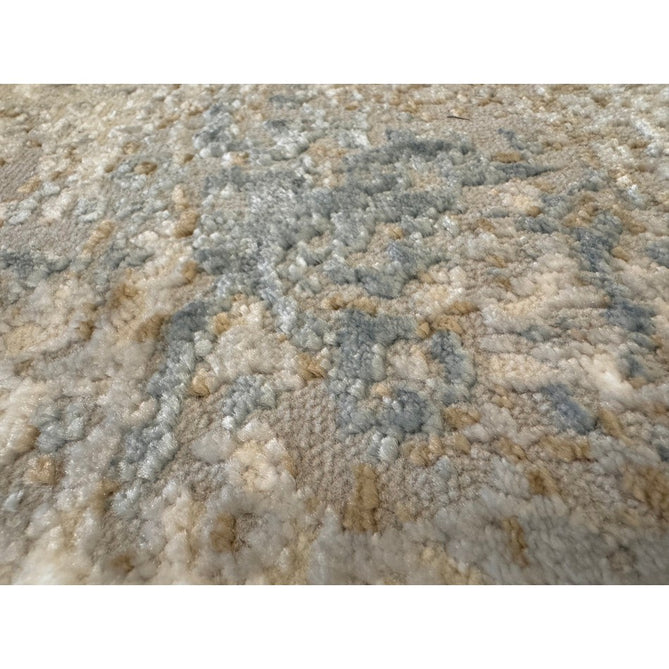 Stellar ST05 Modern Abstract Distressed Metallic Shimmer Hi-Low Textured Smooth Soft-Touch Polyester Low Profile Short Pile Blue/Grey/Cream/Beige Rug-Asiatic Carpets-Rug Love - The Most Loved Rug Store
