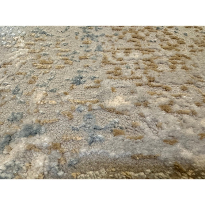 Stellar ST05 Modern Abstract Distressed Metallic Shimmer Hi-Low Textured Smooth Soft-Touch Polyester Low Profile Short Pile Blue/Grey/Cream/Beige Rug-Asiatic Carpets-Rug Love - The Most Loved Rug Store