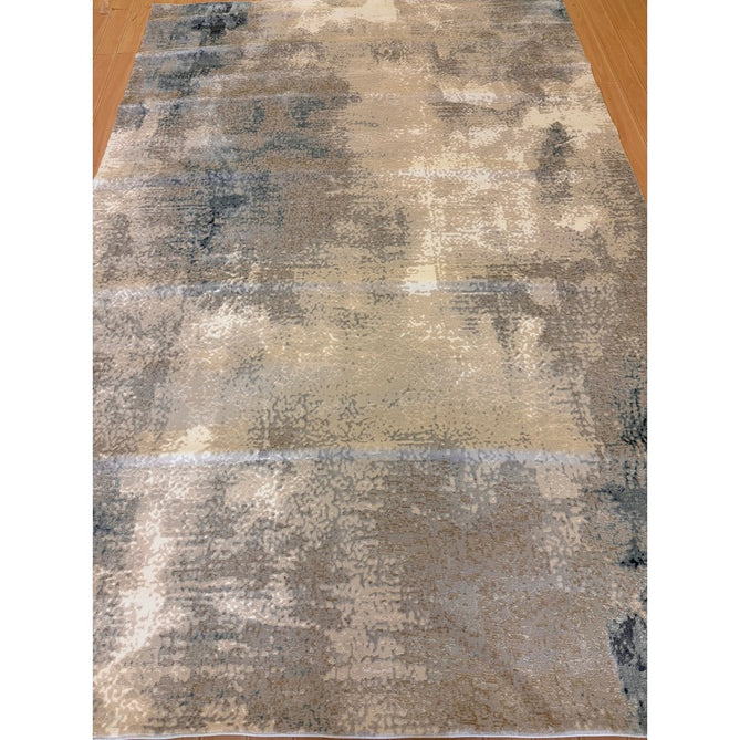Stellar ST05 Modern Abstract Distressed Metallic Shimmer Hi-Low Textured Smooth Soft-Touch Polyester Low Profile Short Pile Blue/Grey/Cream/Beige Rug-Asiatic Carpets-Rug Love - The Most Loved Rug Store