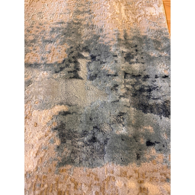 Stellar ST05 Modern Abstract Distressed Metallic Shimmer Hi-Low Textured Smooth Soft-Touch Polyester Low Profile Short Pile Blue/Grey/Cream/Beige Rug-Asiatic Carpets-Rug Love - The Most Loved Rug Store
