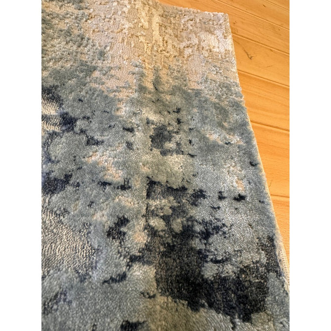Stellar ST05 Modern Abstract Distressed Metallic Shimmer Hi-Low Textured Smooth Soft-Touch Polyester Low Profile Short Pile Blue/Grey/Cream/Beige Rug-Asiatic Carpets-Rug Love - The Most Loved Rug Store