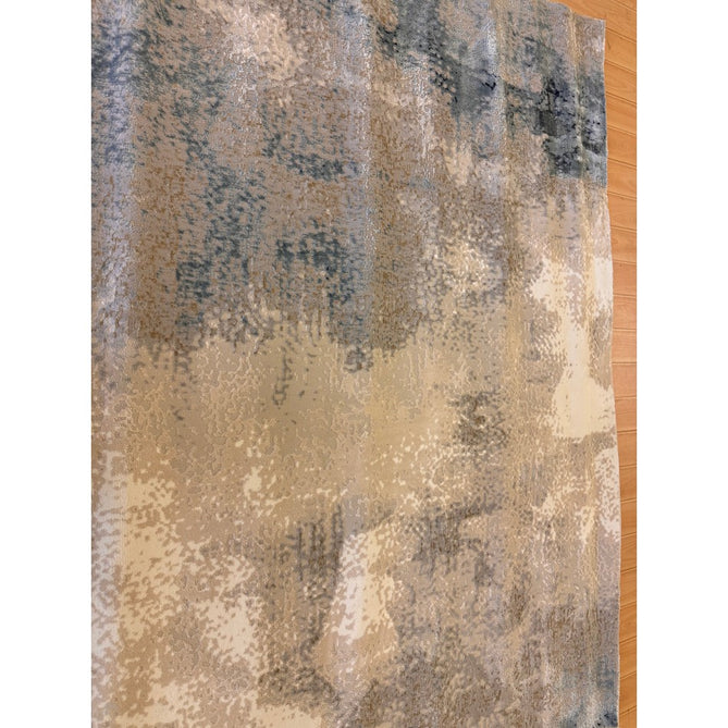 Stellar ST05 Modern Abstract Distressed Metallic Shimmer Hi-Low Textured Smooth Soft-Touch Polyester Low Profile Short Pile Blue/Grey/Cream/Beige Rug-Asiatic Carpets-Rug Love - The Most Loved Rug Store