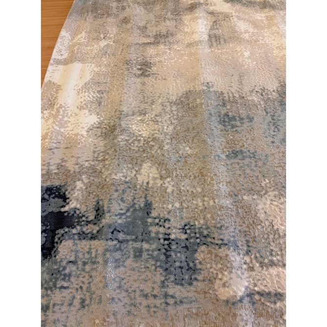 Stellar ST05 Modern Abstract Distressed Metallic Shimmer Hi-Low Textured Smooth Soft-Touch Polyester Low Profile Short Pile Blue/Grey/Cream/Beige Rug-Asiatic Carpets-Rug Love - The Most Loved Rug Store