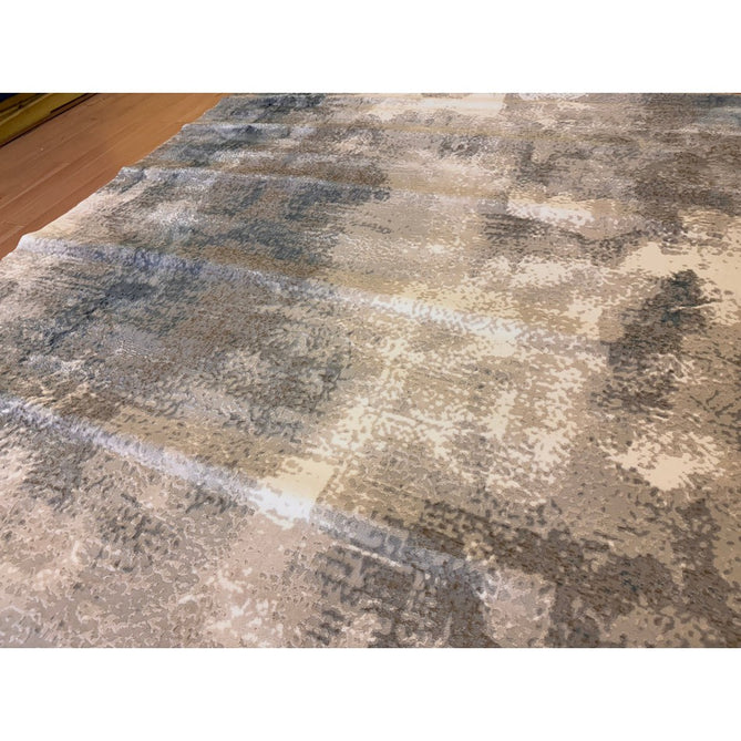 Stellar ST05 Modern Abstract Distressed Metallic Shimmer Hi-Low Textured Smooth Soft-Touch Polyester Low Profile Short Pile Blue/Grey/Cream/Beige Rug-Asiatic Carpets-Rug Love - The Most Loved Rug Store