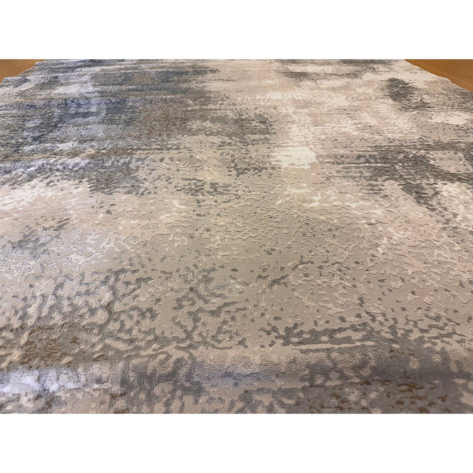 Stellar ST05 Modern Abstract Distressed Metallic Shimmer Hi-Low Textured Smooth Soft-Touch Polyester Low Profile Short Pile Blue/Grey/Cream/Beige Rug-Asiatic Carpets-Rug Love - The Most Loved Rug Store
