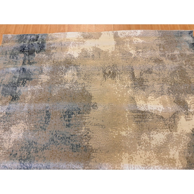 Stellar ST05 Modern Abstract Distressed Metallic Shimmer Hi-Low Textured Smooth Soft-Touch Polyester Low Profile Short Pile Blue/Grey/Cream/Beige Rug-Asiatic Carpets-Rug Love - The Most Loved Rug Store