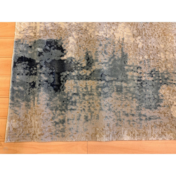 Stellar ST05 Modern Abstract Distressed Metallic Shimmer Hi-Low Textured Smooth Soft-Touch Polyester Low Profile Short Pile Blue/Grey/Cream/Beige Rug-Asiatic Carpets-Rug Love - The Most Loved Rug Store