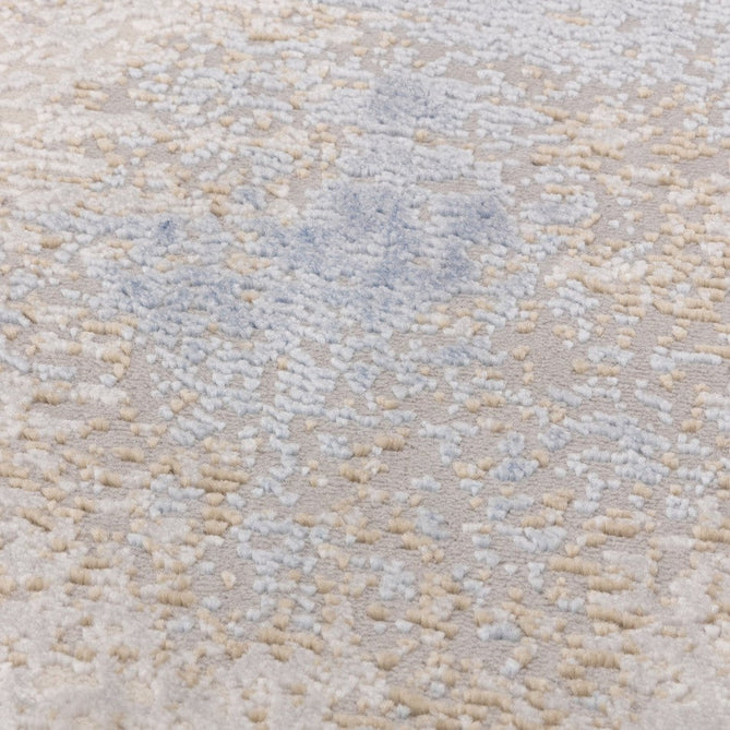 Stellar ST05 Modern Abstract Distressed Shimmer Hi-Low Textured Smooth Soft-Touch Polyblend Short Pile Blue/Grey/Cream/Beige Rug-Asiatic Carpets-Rug Love - The Most Loved Rug Store