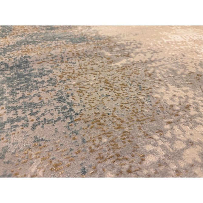 Stellar ST05 Modern Abstract Distressed Shimmer Hi-Low Textured Smooth Soft-Touch Polyblend Short Pile Blue/Grey/Cream/Beige Rug-Asiatic Carpets-Rug Love - The Most Loved Rug Store