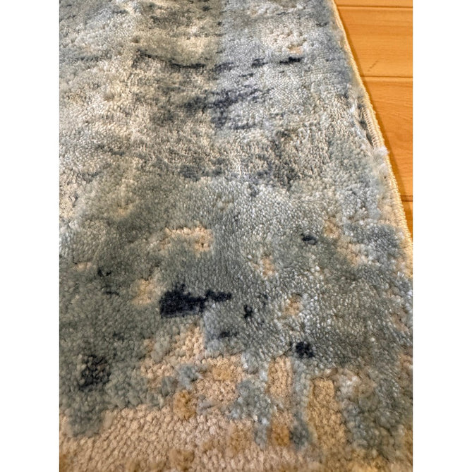 Stellar ST05 Modern Abstract Distressed Shimmer Hi-Low Textured Smooth Soft-Touch Polyblend Short Pile Blue/Grey/Cream/Beige Rug-Asiatic Carpets-Rug Love - The Most Loved Rug Store