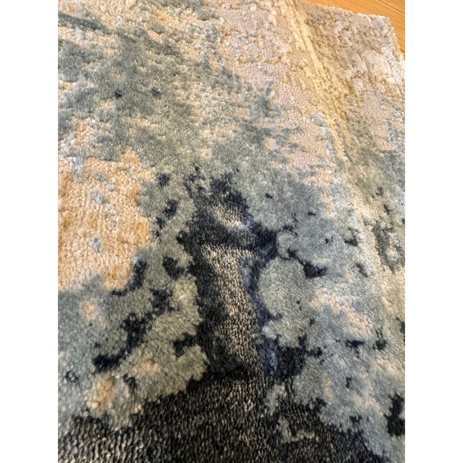 Stellar ST05 Modern Abstract Distressed Shimmer Hi-Low Textured Smooth Soft-Touch Polyblend Short Pile Blue/Grey/Cream/Beige Rug-Asiatic Carpets-Rug Love - The Most Loved Rug Store