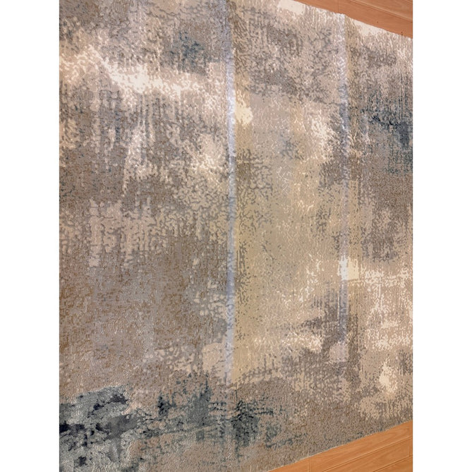 Stellar ST05 Modern Abstract Distressed Shimmer Hi-Low Textured Smooth Soft-Touch Polyblend Short Pile Blue/Grey/Cream/Beige Rug-Asiatic Carpets-Rug Love - The Most Loved Rug Store
