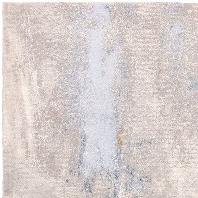 Stellar ST06 Modern Abstract Distressed Metallic Shimmer Hi-Low Textured Smooth Soft-Touch Polyester Low Profile Short Pile Blue/Grey/Cream/Beige Rug-Asiatic Carpets-Rug Love - The Most Loved Rug Store