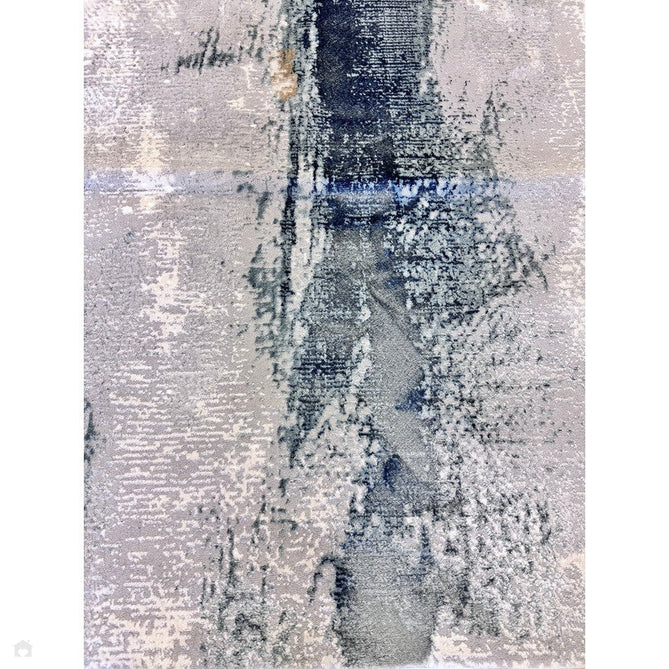 Stellar ST06 Modern Abstract Distressed Metallic Shimmer Hi-Low Textured Smooth Soft-Touch Polyester Low Profile Short Pile Blue/Grey/Cream/Beige Rug-Asiatic Carpets-Rug Love - The Most Loved Rug Store