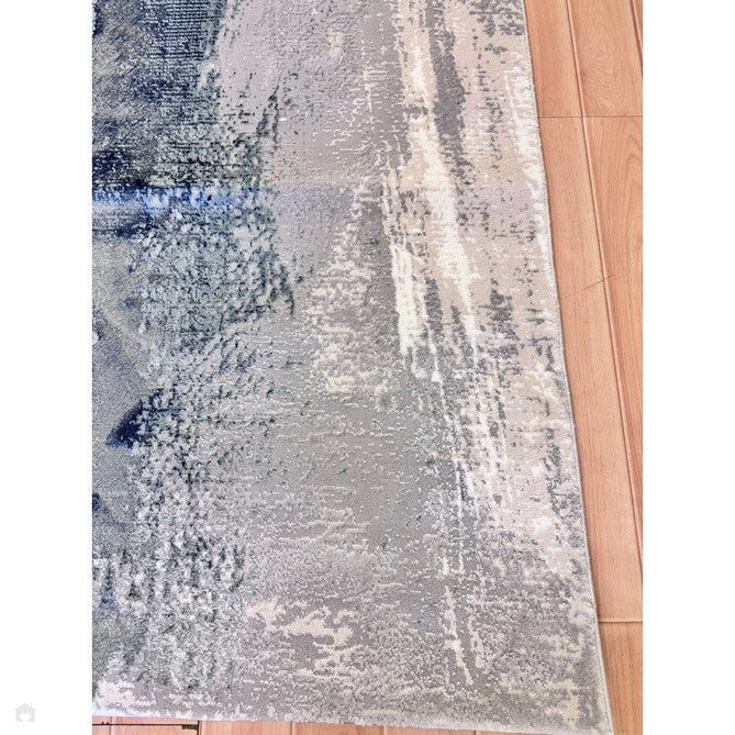 Stellar ST06 Modern Abstract Distressed Metallic Shimmer Hi-Low Textured Smooth Soft-Touch Polyester Low Profile Short Pile Blue/Grey/Cream/Beige Rug-Asiatic Carpets-Rug Love - The Most Loved Rug Store