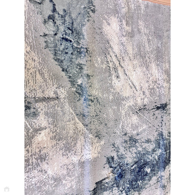 Stellar ST06 Modern Abstract Distressed Metallic Shimmer Hi-Low Textured Smooth Soft-Touch Polyester Low Profile Short Pile Blue/Grey/Cream/Beige Rug-Asiatic Carpets-Rug Love - The Most Loved Rug Store