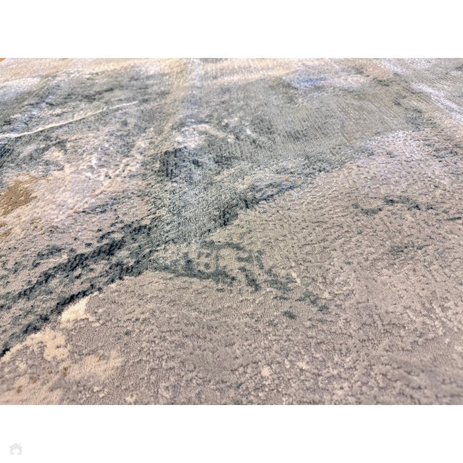 Stellar ST06 Modern Abstract Distressed Metallic Shimmer Hi-Low Textured Smooth Soft-Touch Polyester Low Profile Short Pile Blue/Grey/Cream/Beige Rug-Asiatic Carpets-Rug Love - The Most Loved Rug Store