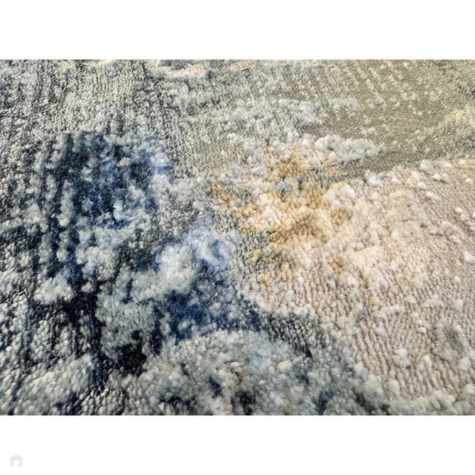 Stellar ST06 Modern Abstract Distressed Metallic Shimmer Hi-Low Textured Smooth Soft-Touch Polyester Low Profile Short Pile Blue/Grey/Cream/Beige Rug-Asiatic Carpets-Rug Love - The Most Loved Rug Store