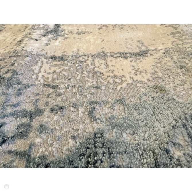 Stellar ST06 Modern Abstract Distressed Metallic Shimmer Hi-Low Textured Smooth Soft-Touch Polyester Low Profile Short Pile Blue/Grey/Cream/Beige Rug-Asiatic Carpets-Rug Love - The Most Loved Rug Store