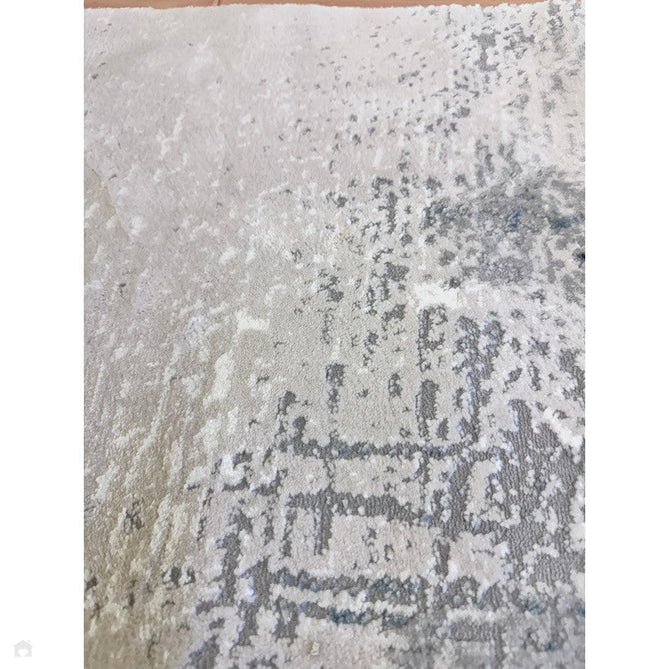 Stellar ST06 Modern Abstract Distressed Metallic Shimmer Hi-Low Textured Smooth Soft-Touch Polyester Low Profile Short Pile Blue/Grey/Cream/Beige Rug-Asiatic Carpets-Rug Love - The Most Loved Rug Store