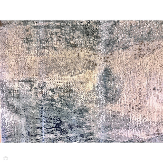 Stellar ST06 Modern Abstract Distressed Metallic Shimmer Hi-Low Textured Smooth Soft-Touch Polyester Low Profile Short Pile Blue/Grey/Cream/Beige Rug-Asiatic Carpets-Rug Love - The Most Loved Rug Store