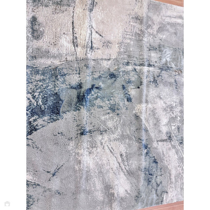 Stellar ST06 Modern Abstract Distressed Metallic Shimmer Hi-Low Textured Smooth Soft-Touch Polyester Low Profile Short Pile Blue/Grey/Cream/Beige Rug-Asiatic Carpets-Rug Love - The Most Loved Rug Store