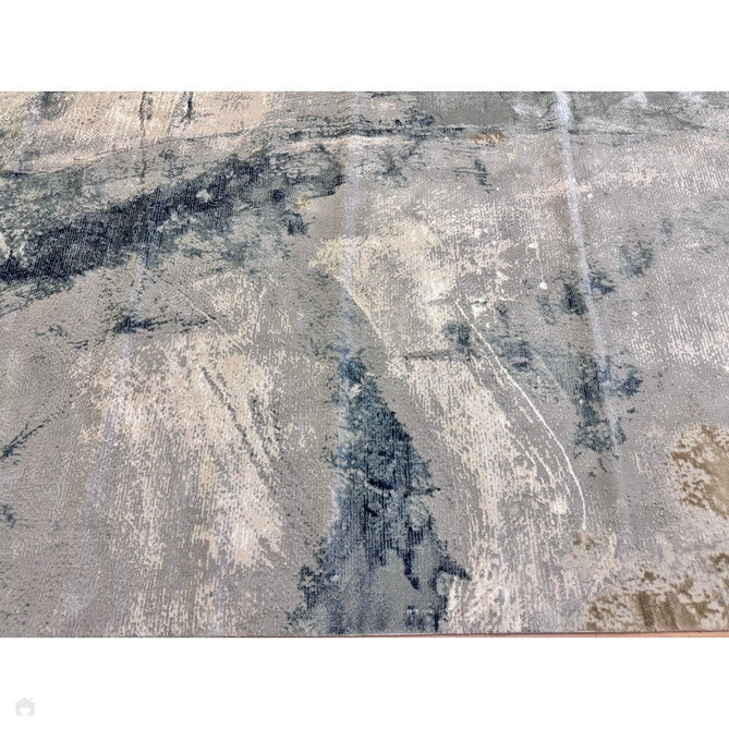 Stellar ST06 Modern Abstract Distressed Metallic Shimmer Hi-Low Textured Smooth Soft-Touch Polyester Low Profile Short Pile Blue/Grey/Cream/Beige Rug-Asiatic Carpets-Rug Love - The Most Loved Rug Store