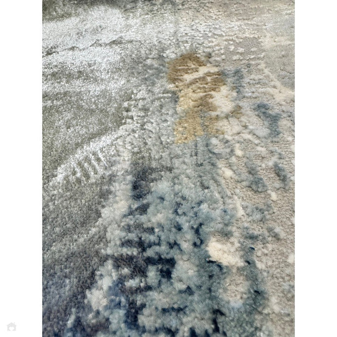 Stellar ST06 Modern Abstract Distressed Metallic Shimmer Hi-Low Textured Smooth Soft-Touch Polyester Low Profile Short Pile Blue/Grey/Cream/Beige Rug-Asiatic Carpets-Rug Love - The Most Loved Rug Store