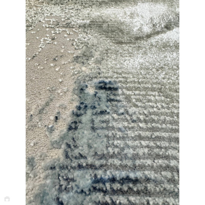 Stellar ST06 Modern Abstract Distressed Metallic Shimmer Hi-Low Textured Smooth Soft-Touch Polyester Low Profile Short Pile Blue/Grey/Cream/Beige Rug-Asiatic Carpets-Rug Love - The Most Loved Rug Store