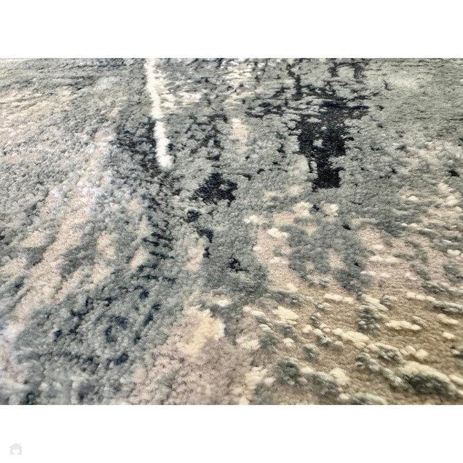 Stellar ST06 Modern Abstract Distressed Metallic Shimmer Hi-Low Textured Smooth Soft-Touch Polyester Low Profile Short Pile Blue/Grey/Cream/Beige Rug-Asiatic Carpets-Rug Love - The Most Loved Rug Store