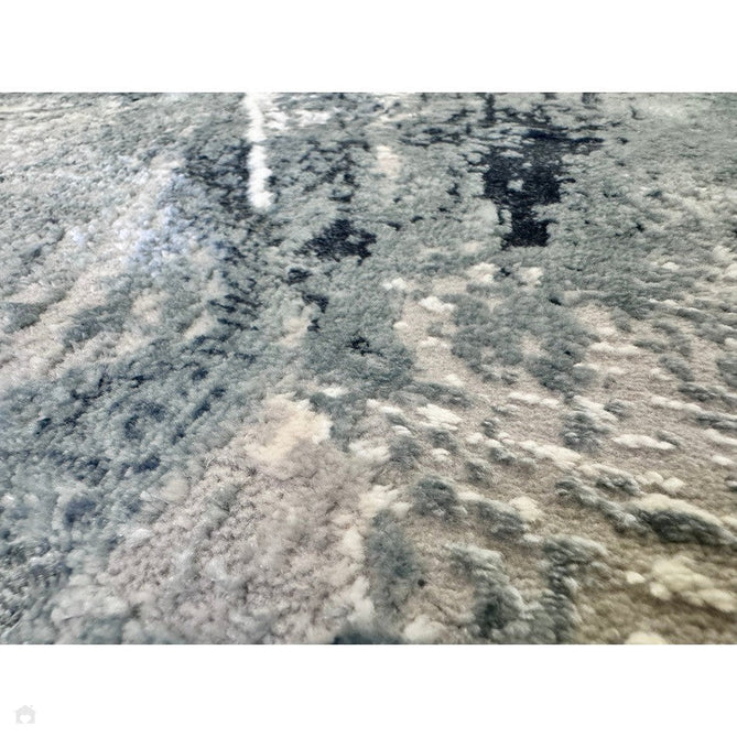 Stellar ST06 Modern Abstract Distressed Metallic Shimmer Hi-Low Textured Smooth Soft-Touch Polyester Low Profile Short Pile Blue/Grey/Cream/Beige Rug-Asiatic Carpets-Rug Love - The Most Loved Rug Store