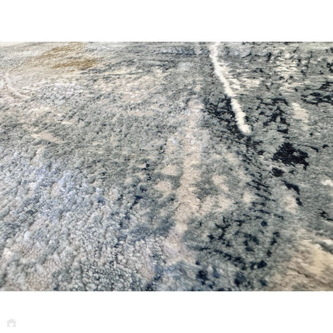 Stellar ST06 Modern Abstract Distressed Metallic Shimmer Hi-Low Textured Smooth Soft-Touch Polyester Low Profile Short Pile Blue/Grey/Cream/Beige Rug-Asiatic Carpets-Rug Love - The Most Loved Rug Store