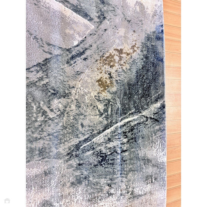 Stellar ST06 Modern Abstract Distressed Shimmer Hi-Low Textured Smooth Soft-Touch Polyblend Short Pile Blue/Grey/Cream/Beige Rug-Asiatic Carpets-Rug Love - The Most Loved Rug Store
