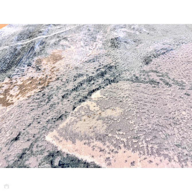 Stellar ST06 Modern Abstract Distressed Shimmer Hi-Low Textured Smooth Soft-Touch Polyblend Short Pile Blue/Grey/Cream/Beige Rug-Asiatic Carpets-Rug Love - The Most Loved Rug Store