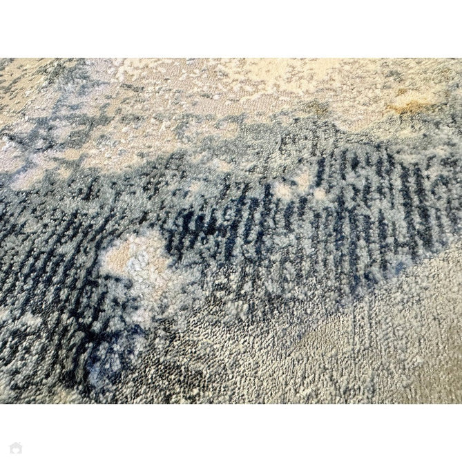 Stellar ST06 Modern Abstract Distressed Shimmer Hi-Low Textured Smooth Soft-Touch Polyblend Short Pile Blue/Grey/Cream/Beige Rug-Asiatic Carpets-Rug Love - The Most Loved Rug Store