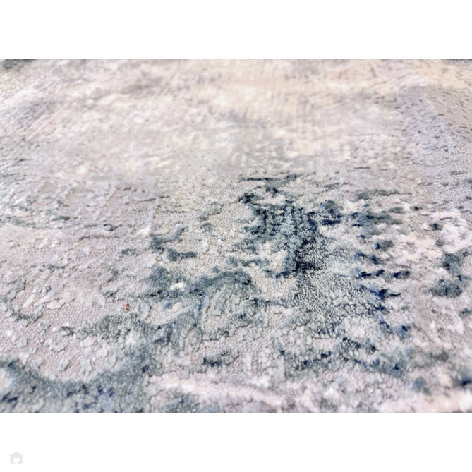 Stellar ST06 Modern Abstract Distressed Shimmer Hi-Low Textured Smooth Soft-Touch Polyblend Short Pile Blue/Grey/Cream/Beige Rug-Asiatic Carpets-Rug Love - The Most Loved Rug Store