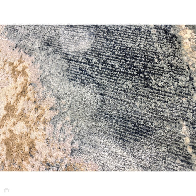 Stellar ST06 Modern Abstract Distressed Shimmer Hi-Low Textured Smooth Soft-Touch Polyblend Short Pile Blue/Grey/Cream/Beige Rug-Asiatic Carpets-Rug Love - The Most Loved Rug Store