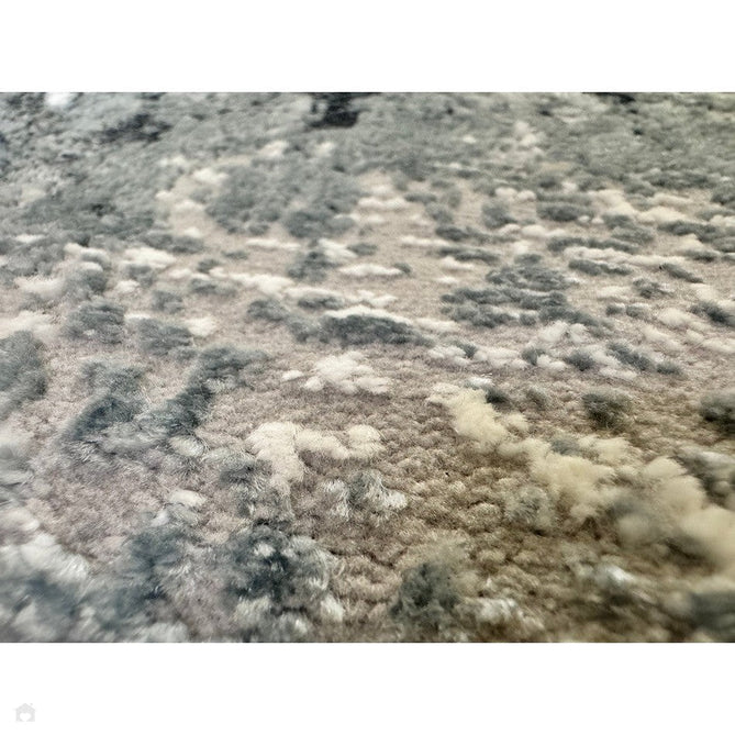 Stellar ST06 Modern Abstract Distressed Shimmer Hi-Low Textured Smooth Soft-Touch Polyblend Short Pile Blue/Grey/Cream/Beige Rug-Asiatic Carpets-Rug Love - The Most Loved Rug Store