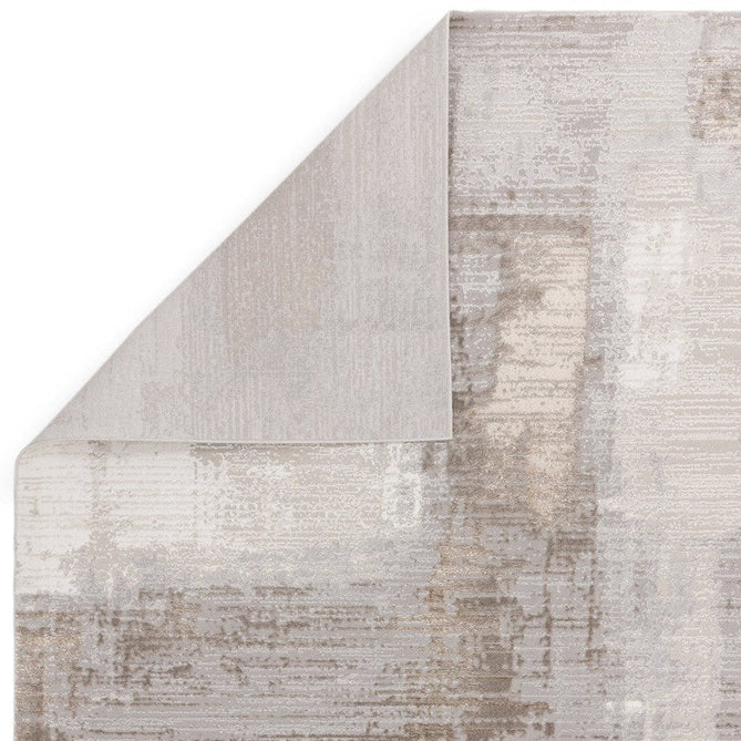 Stellar ST07 Modern Abstract Distressed Metallic Shimmer Hi-Low Textured Smooth Soft-Touch Polyester Low Profile Short Pile Grey/Beige/Cream Rug-Asiatic Carpets-Rug Love - The Most Loved Rug Store
