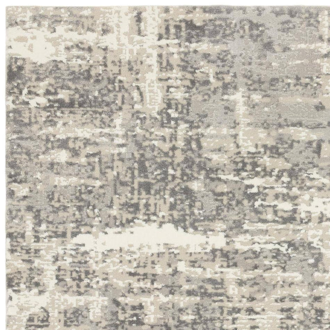 Stellar ST12 Modern Abstract Distressed Metallic Shimmer Hi-Low Textured Smooth Soft-Touch Polyester Low Profile Short Pile Soft Grey/Ivory/Pale Taupe/Steel Grey Rug-Asiatic Carpets-Rug Love - The Most Loved Rug Store
