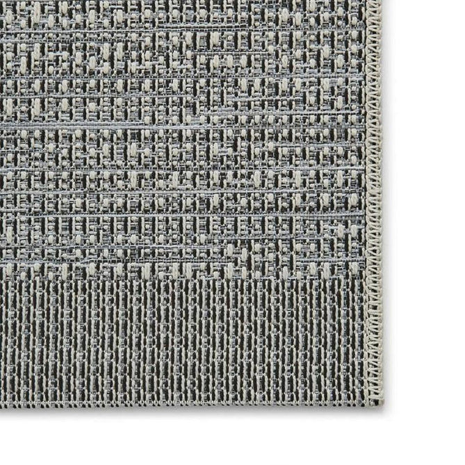 Stitch 9682 Durable Stain-Resistant Weatherproof Flatweave In-Outdoor Silver/Black Rug-Think Rugs-Rug Love - The Most Loved Rug Store